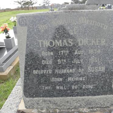 DICKER Thomas 1874-1961