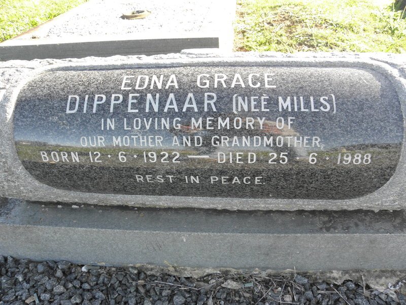 DIPPENAAR Edna Grace nee MILLS 1922-1988
