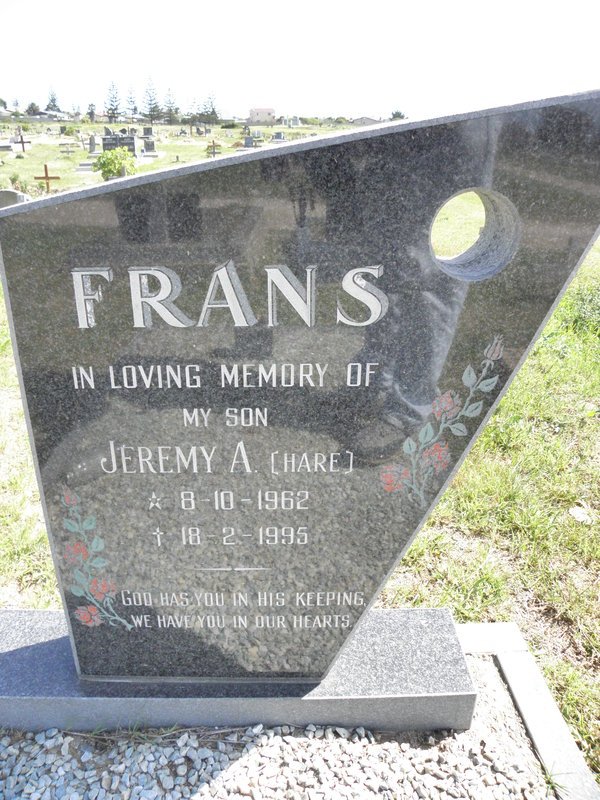 FRANS Jeremy A. 1962-1995