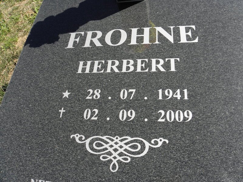 FROHNE Herbert 1941-2009