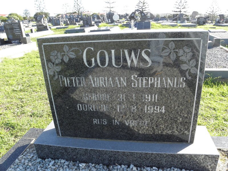 GOUWS Pieter Adriaan Stephanus 1911-1994