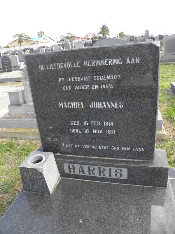 HARRIS Machiel Johannes 1914-1971