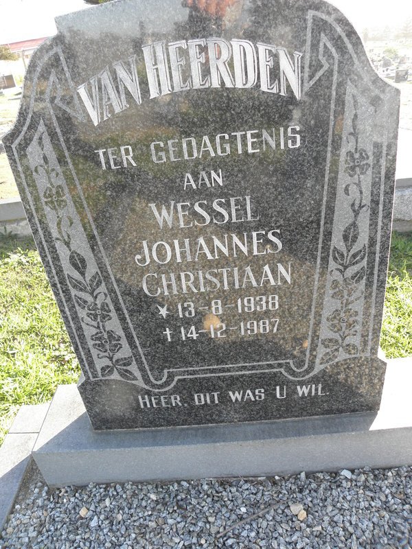 HEERDEN Wessel Johannes Christiaan, van 1938-1987