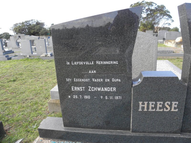 HEESE Ernst Zchwander 1910-1971