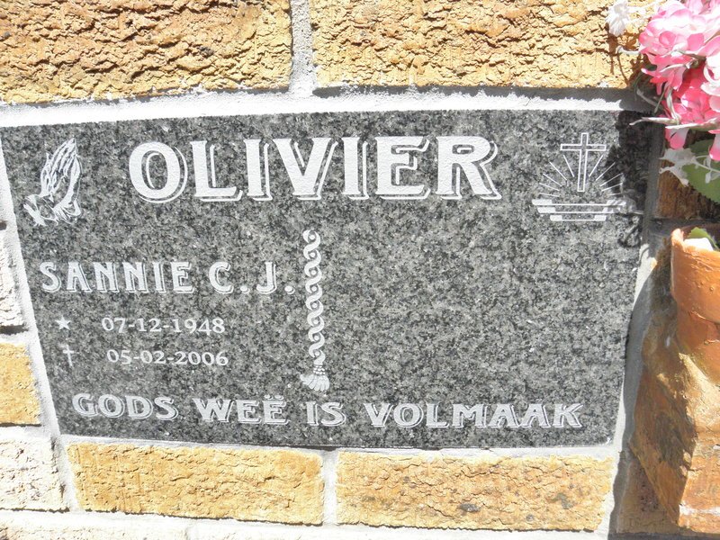 OLIVIER Sannie C.J. 1948-2006