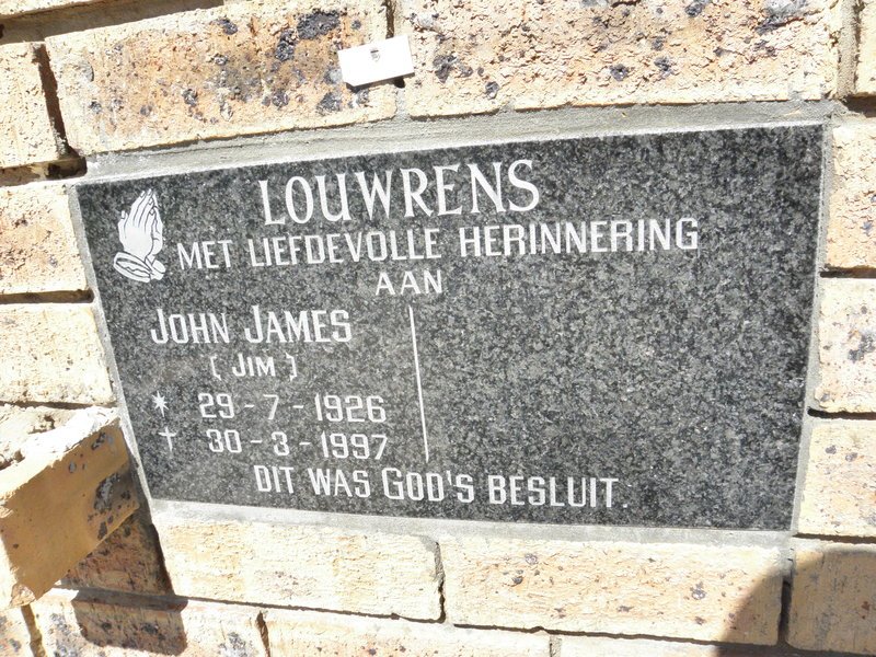 LOUWRENS John James 1926-1997