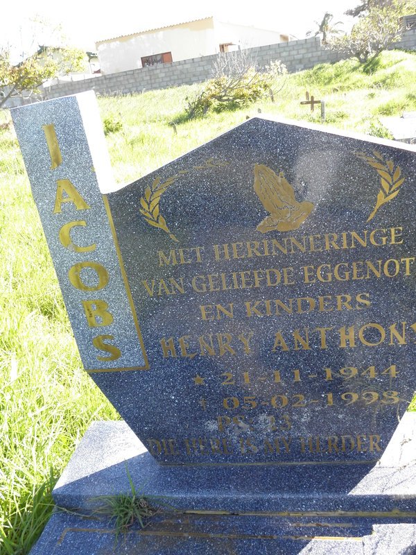 JACOBS Henry Anthony 1944-1998