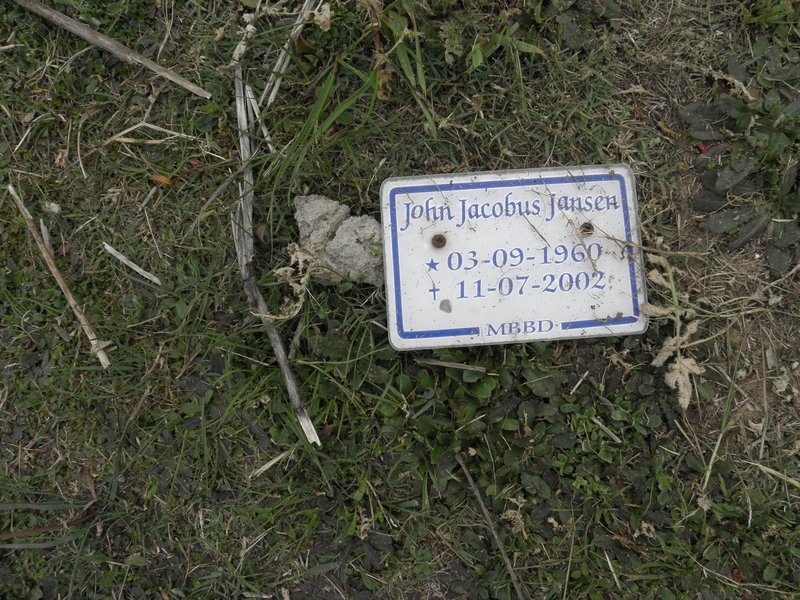 JANSEN John Jacobus 1960-2002