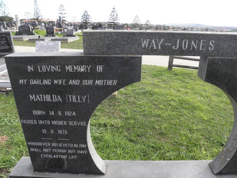 JONES Mathilda, Way 1924-1975
