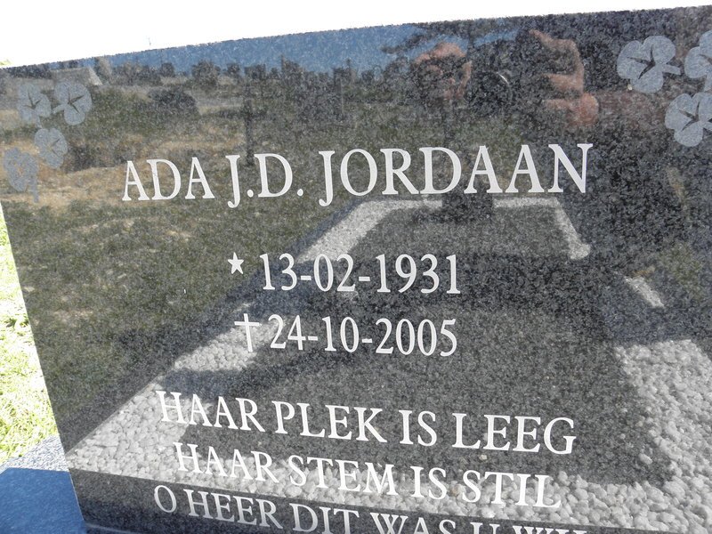 JORDAAN Ada J.D. 1931-2005