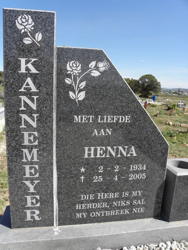 KANNEMEYER Henna 1934-2005