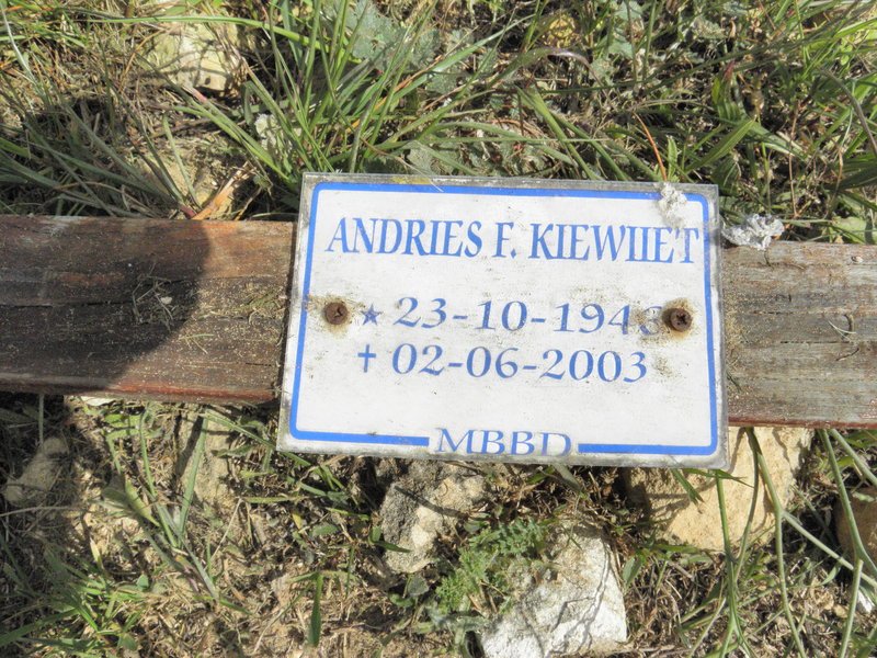 KIEWIET Andries F. 1943-2003