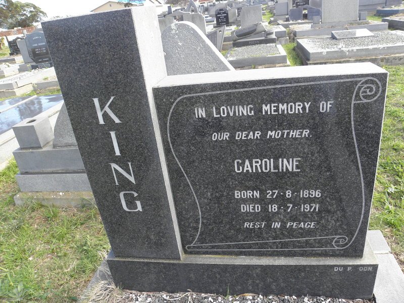 KING Caroline 1896-1971