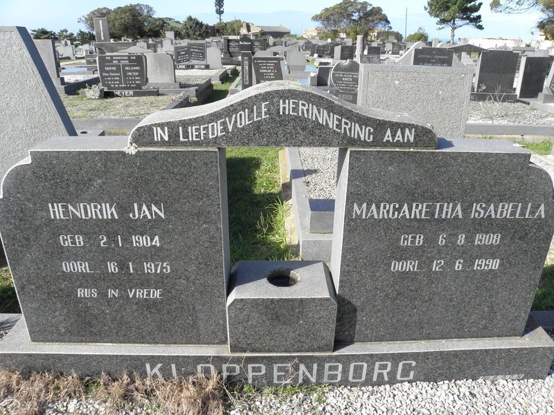 KLOPPENBORG Hendrik Jan 1904-1975 &amp; Margaretha Isabella 1908-1990