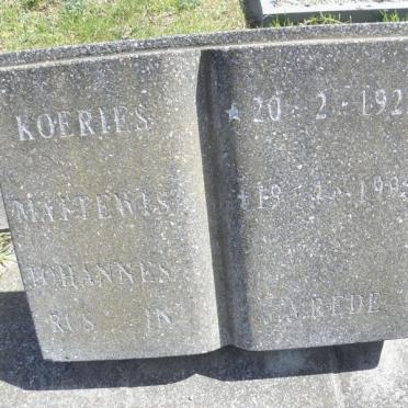 KOERIES Mattewis Johannes 1922-1995