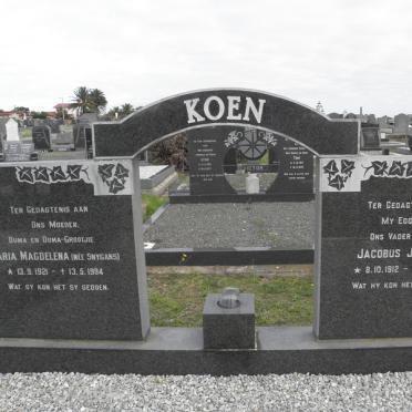 KOEN Jacobus Johannes 1912-1977 &amp; Maria Magdelena SNYGANS 1921-1994