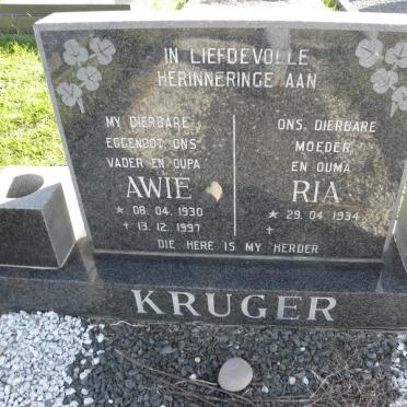 KRUGER Awie 1930-1997 &amp; Ria 1934-