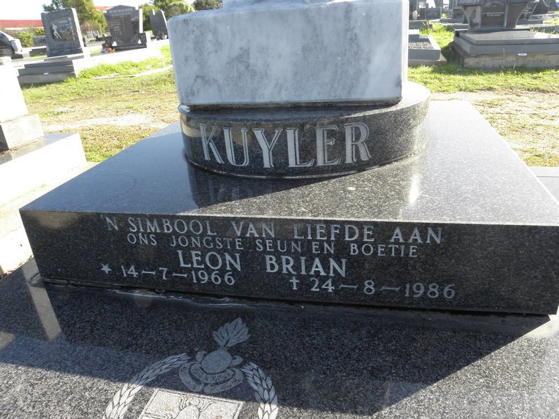 KUYLER Leon Brian 1966-1986