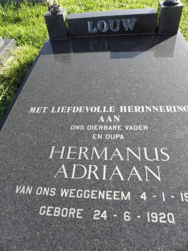 LOUW Hermanus Adriaan 1920-1999