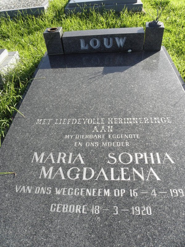 LOUW Maria Sophia Magdalena 1920-1994