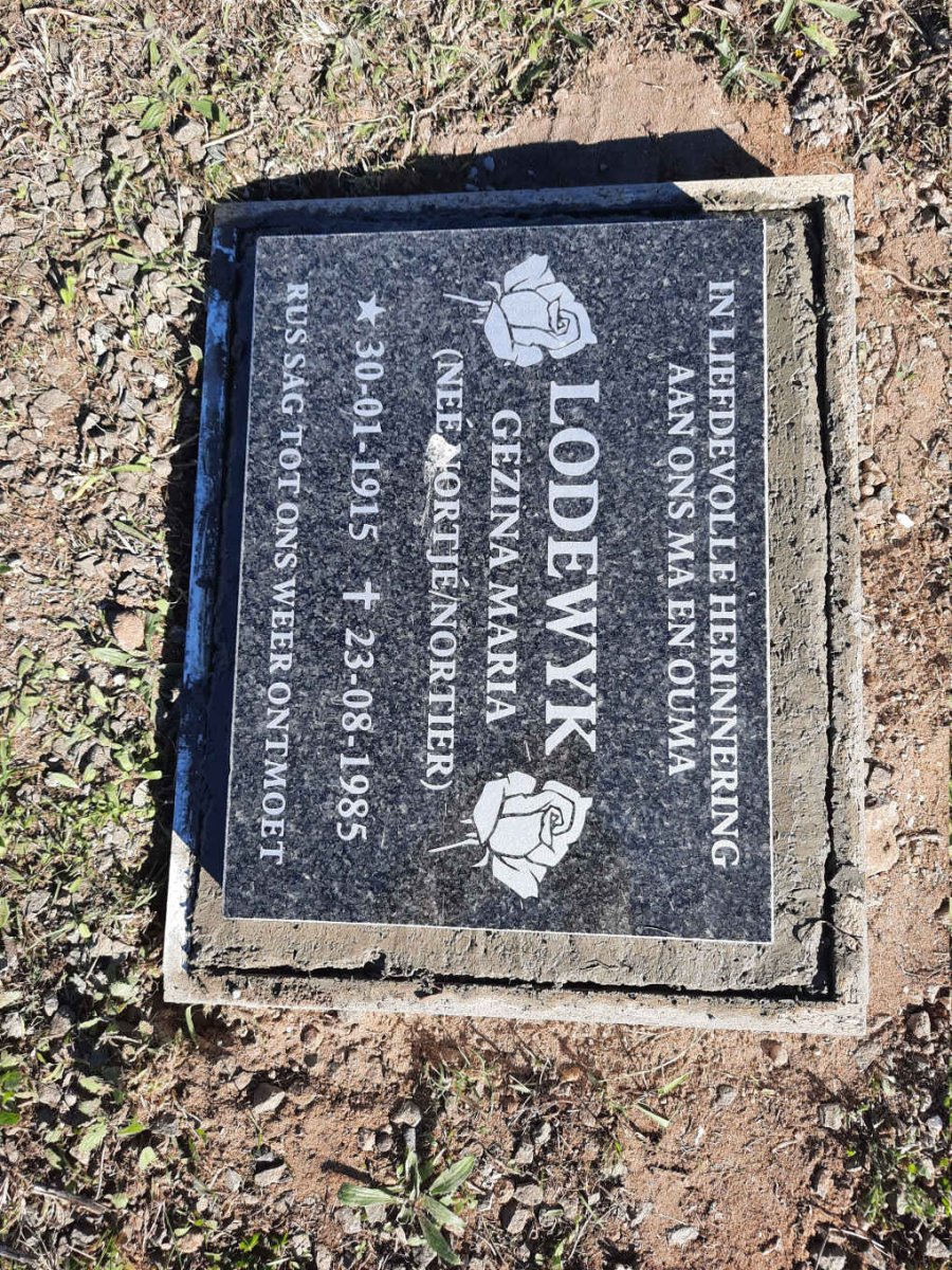 LODEWYK Gezina Maria nee NORTJÉ / NORTIER 1915-1985