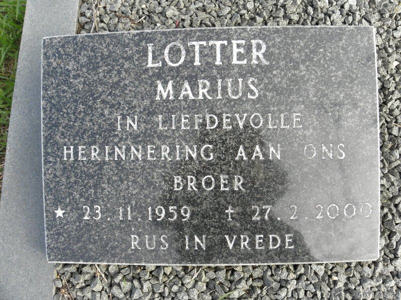 LOTTER Marius 1959-2000