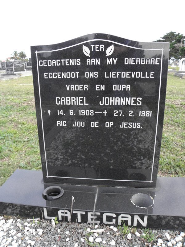 LATEGAN Gabriel Johannes 1908-1981