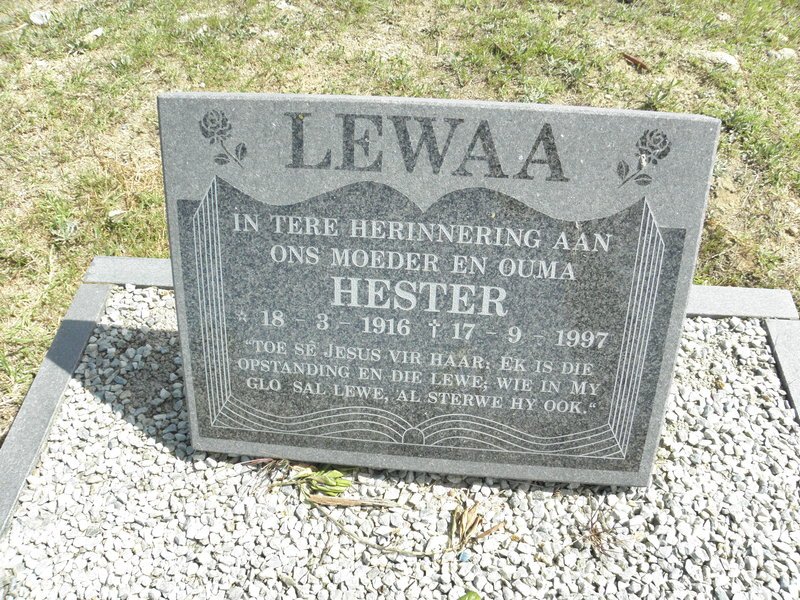 LEWAA Hester 1916-1997