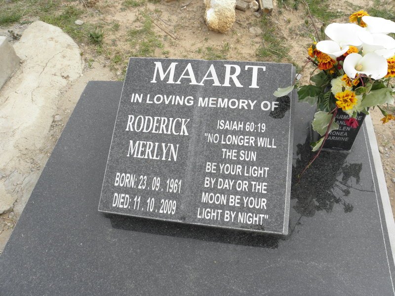 MAART Roderick Merlyn 1961-2009