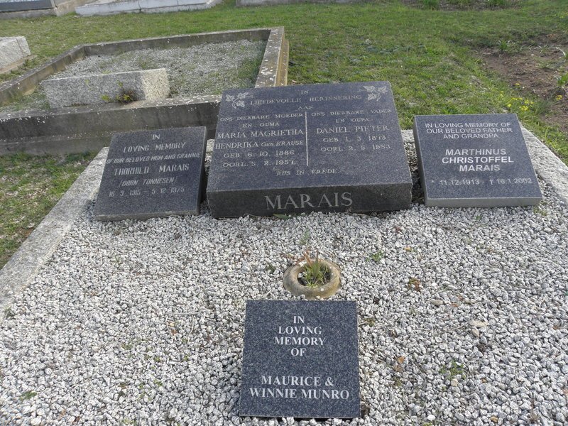 MARAIS Daniel Pieter 1873-1953 &amp; Maria Magrietha Hendrika KRAUSE 1886-1957 :: MARAIS Marthinus Christoffel 1913-2002
