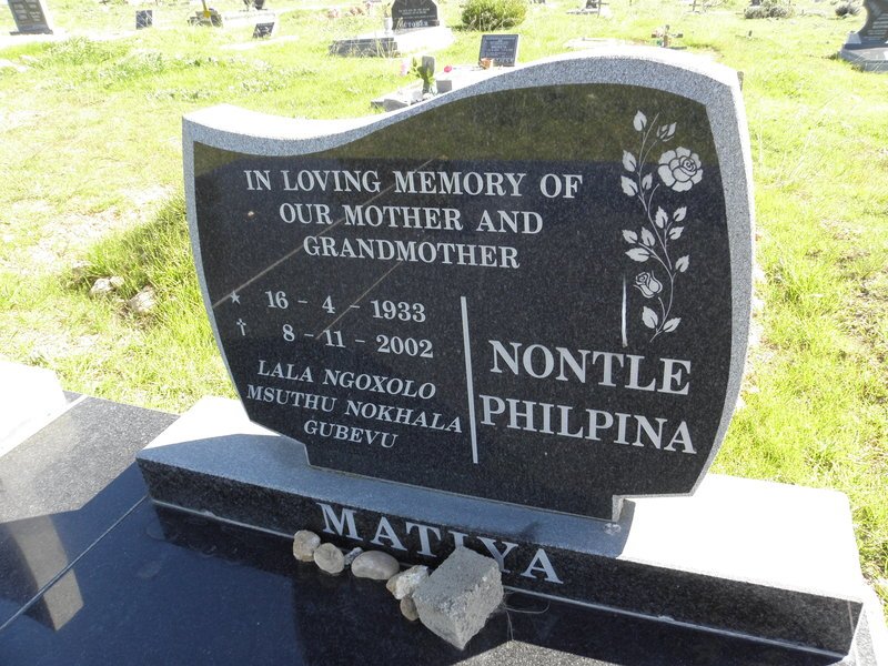 MATIYA Nontle Philpina 1933-2002