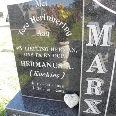 MARX Hermanus A. 1938-2002