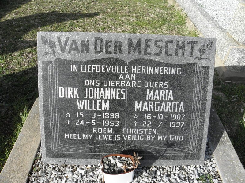 MESCHT Dirk Johannes Willem, van der 1898-1953 &amp; Maria Margarita 1907-1997