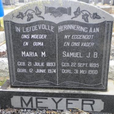 MEYER Samuel J.B. 1895-1960 &amp; Maria M. 1893-1974