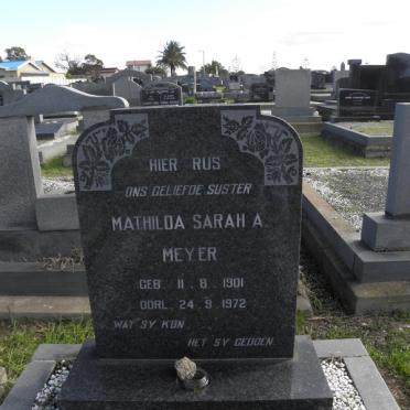 MEYER Mathilda Sarah A. 1901-1972