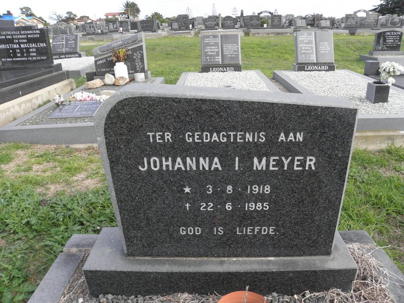 MEYER Johanna I. 1918-1985