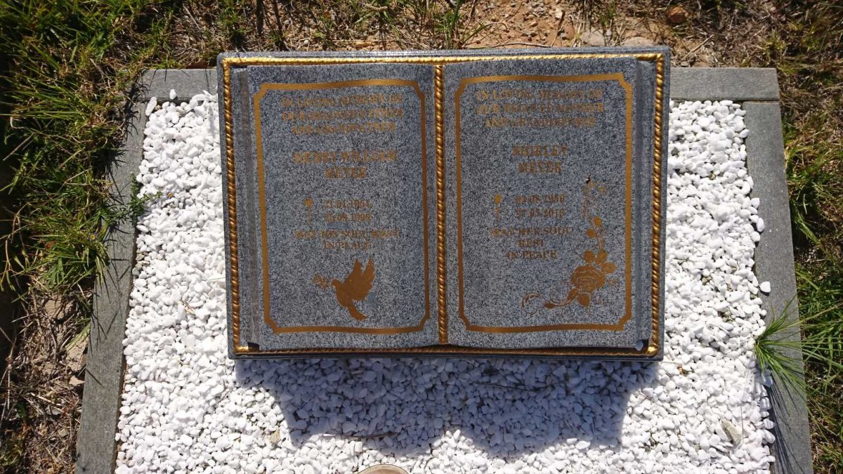 MEYER Henry William 1954-1999 &amp; Shirley 1956-2018