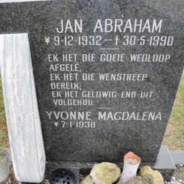MEYER Jan Abraham 1932-1990 &amp; Yvonne Magdalena 1938-