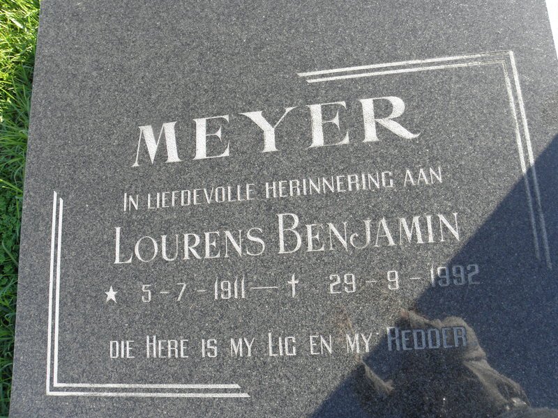 MEYER Lourens Benjamin 1911-1992