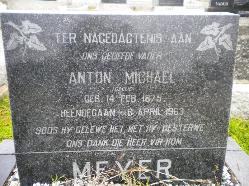 MEYER Anton Michael 1875-1963