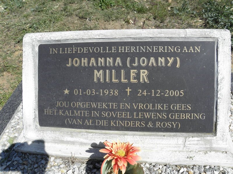 MILLER Johanna 1938-2005