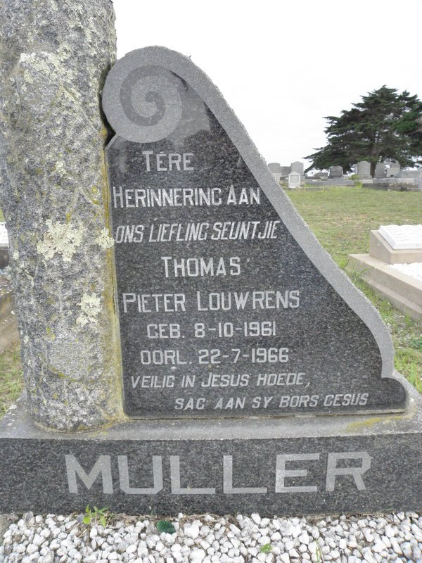 MULLER Thomas Pieter Louwrens 1961-1966