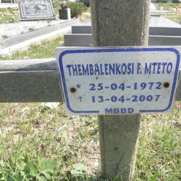 MTETO Thembalenkosi F. 1972-2007