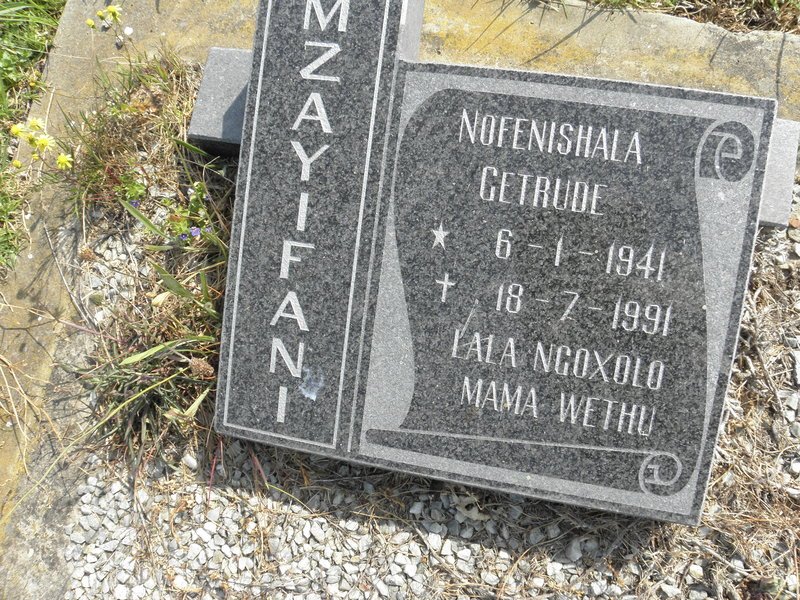 MZAYIFANI Nofenishala Gertrude 1941-1991