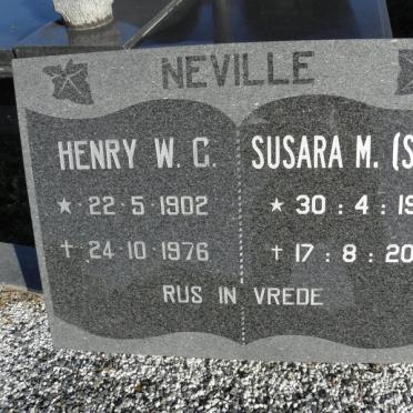 NEVILLE Henry W.G. 1902-1976 &amp; Susara M. 1904-2000