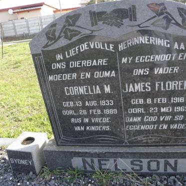 NELSON James Florence 1918-1969 &amp; Cornelia M. 1933-1989