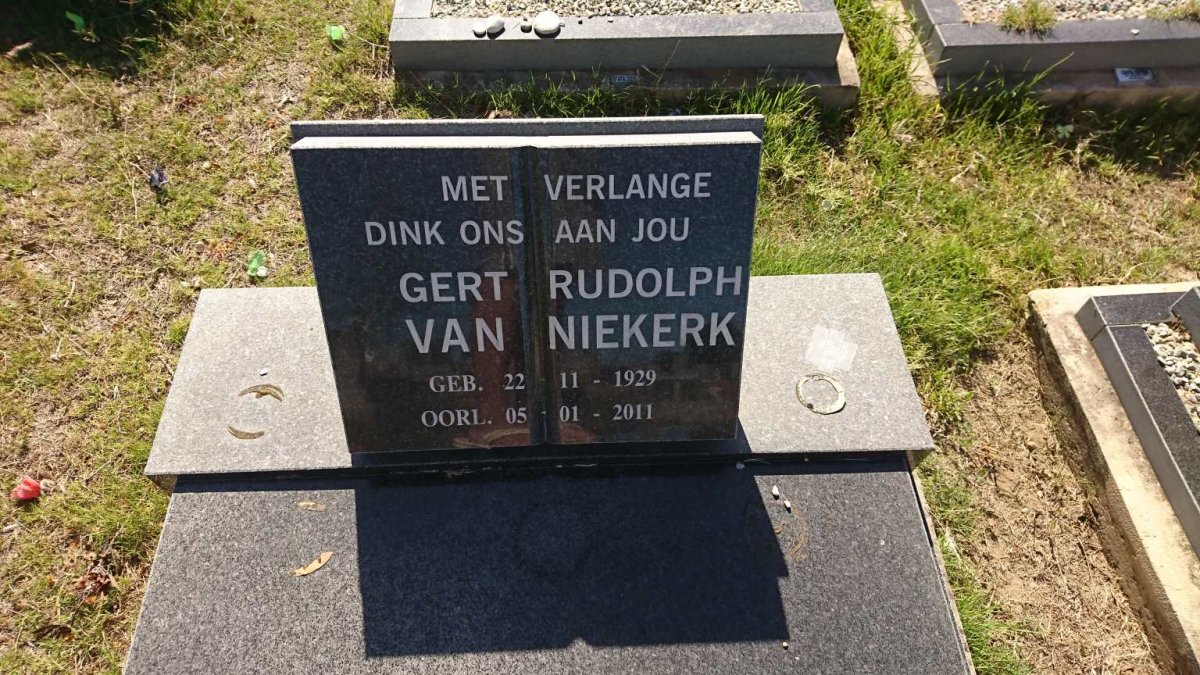 NIEKERK Gert Rudolph, van 1929-2011