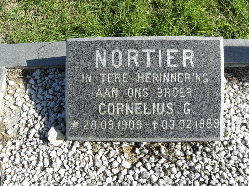 NORTIER Cornelius G. 1909-1989