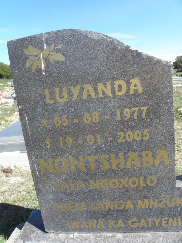 NONTSHABA Luyanda 1977-2005
