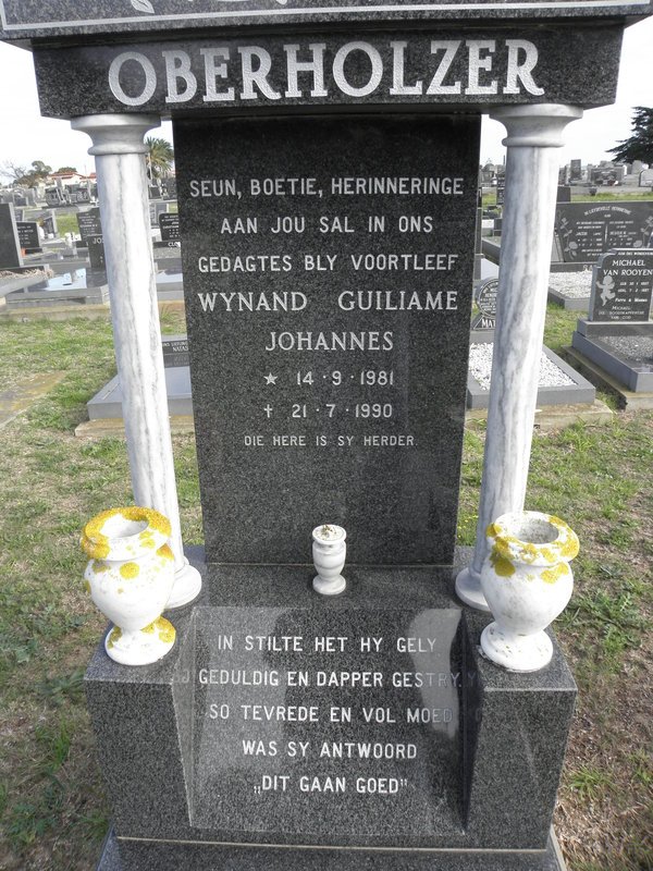 OBERHOLZER Wynand Guiliame Johannes 1981-1990